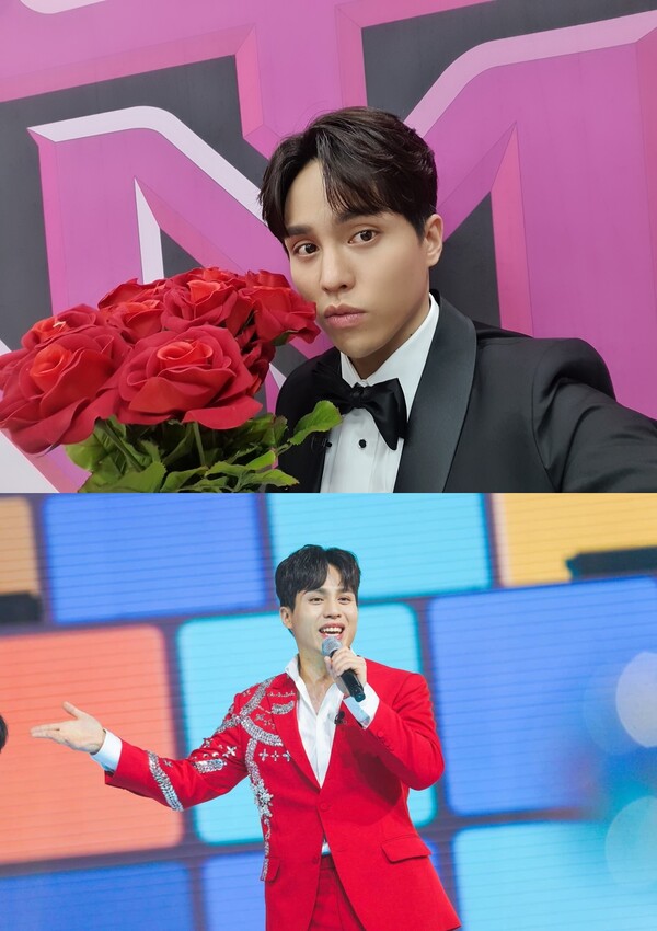 ▲ 1월 31일 방송된 '불타는 트롯맨'에서 화려한 무대를 선보인 무룡. 방송화면 캡처