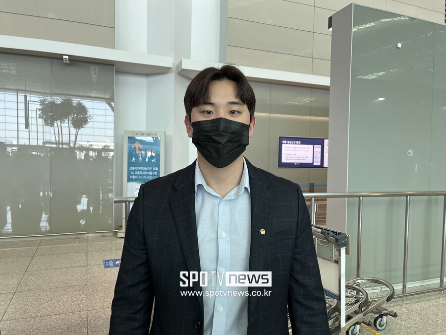 ▲ 1월 29일 출국한 한화 내야수 정은원 ⓒ고유라 기자