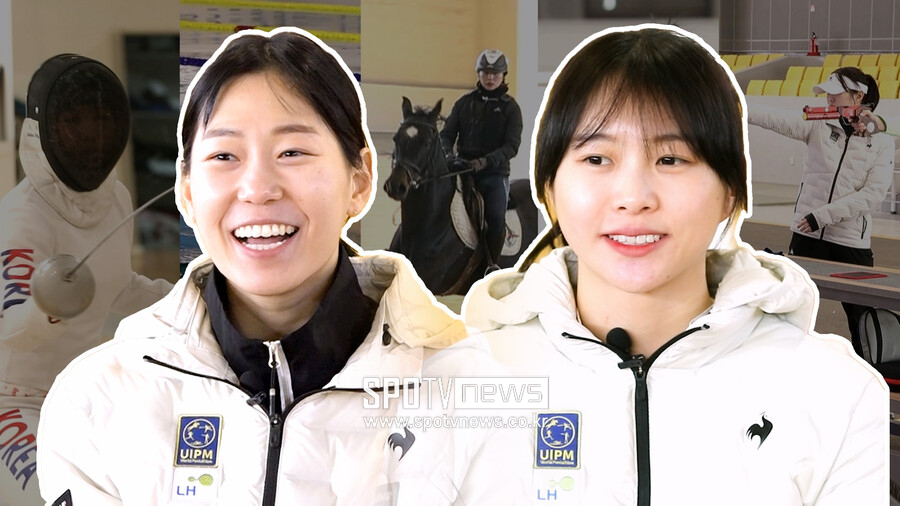 ▲ 근대 5종 국가대표 김세희(왼쪽)·김선우.