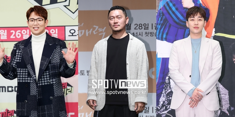 ▲ 장성규, 양동근, 딘딘(왼쪽부터). 출처| 스포티비뉴스DB