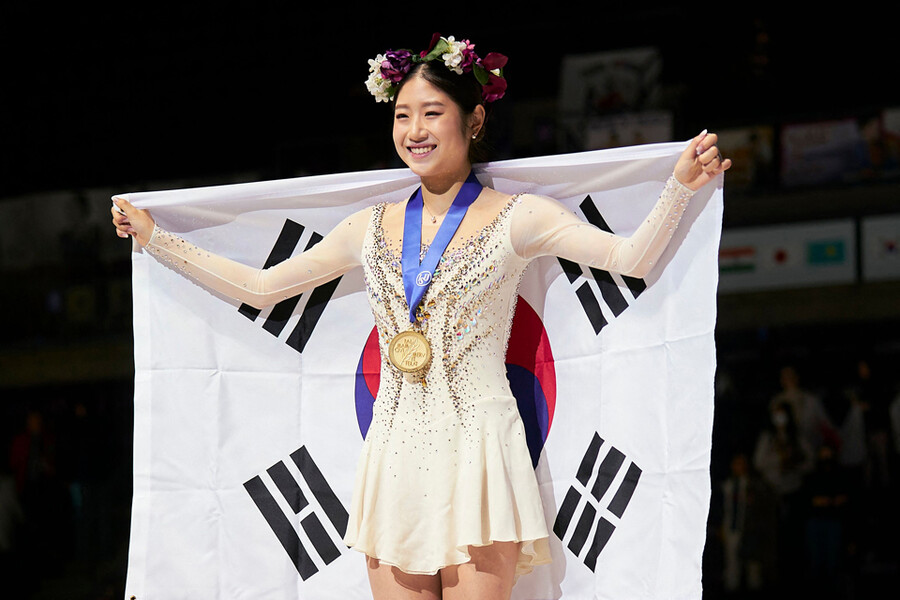 ▲ 2023년 ISU 피겨 스케이팅 4대륙선수권대회 여자 싱글에서 우승한 이해인 ⓒ연합뉴스/AP