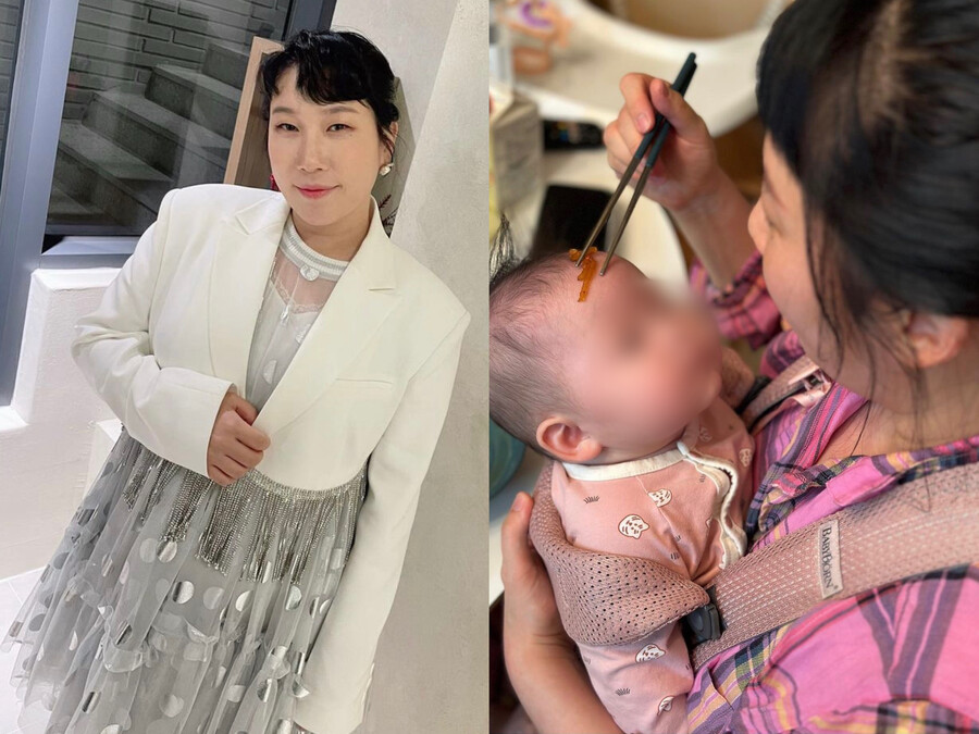 ▲ (왼쪽부터) 김영희와 논란 사진. 출처| 김영희 인스타그램