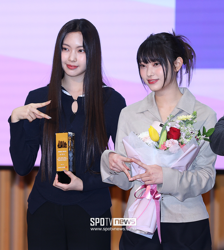 ▲ 뉴진스 혜인 해린 ⓒ곽혜미 기자