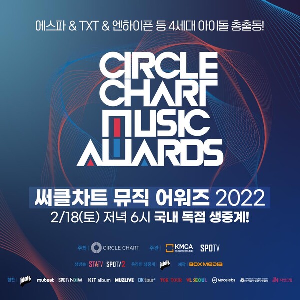 ▲ 18일 STATV와 SPOTV2를 통해 생중계되는 써클차트 뮤직 어워즈. 제공|써클차트