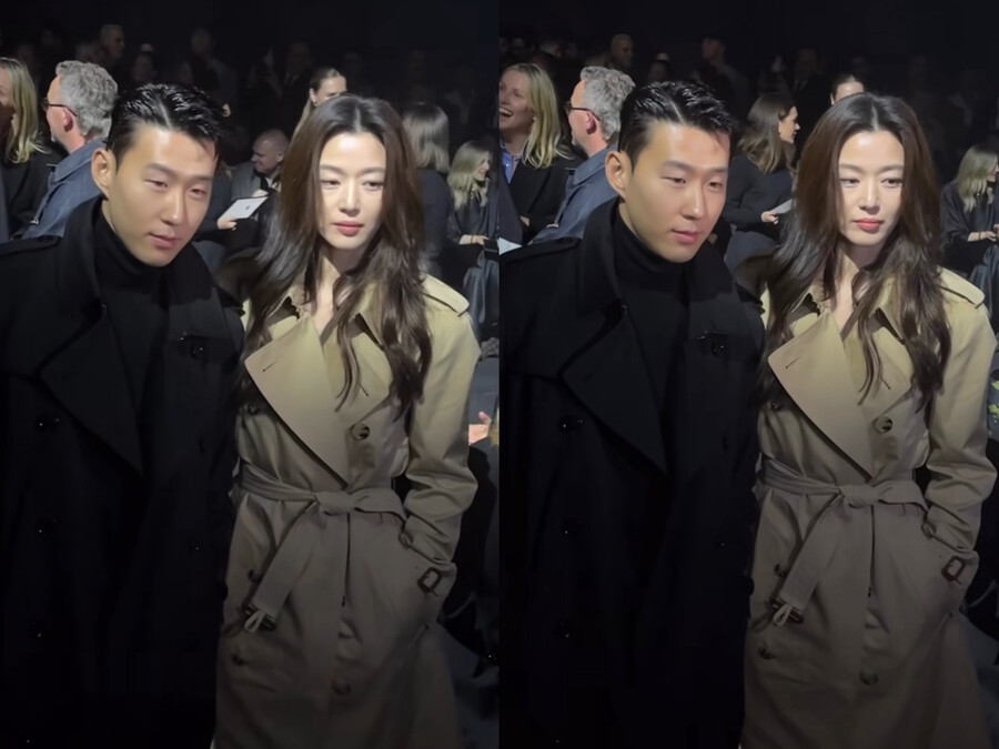 ▲ 버버리 컬렉션에 참석한 손흥민과 전지현.  출처| W 코리아 인스타그램