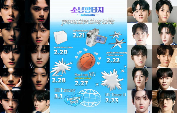 ▲ '소년판타지' 공개 일정을 소개하는 타임테이블. 제공|펑키스튜디오