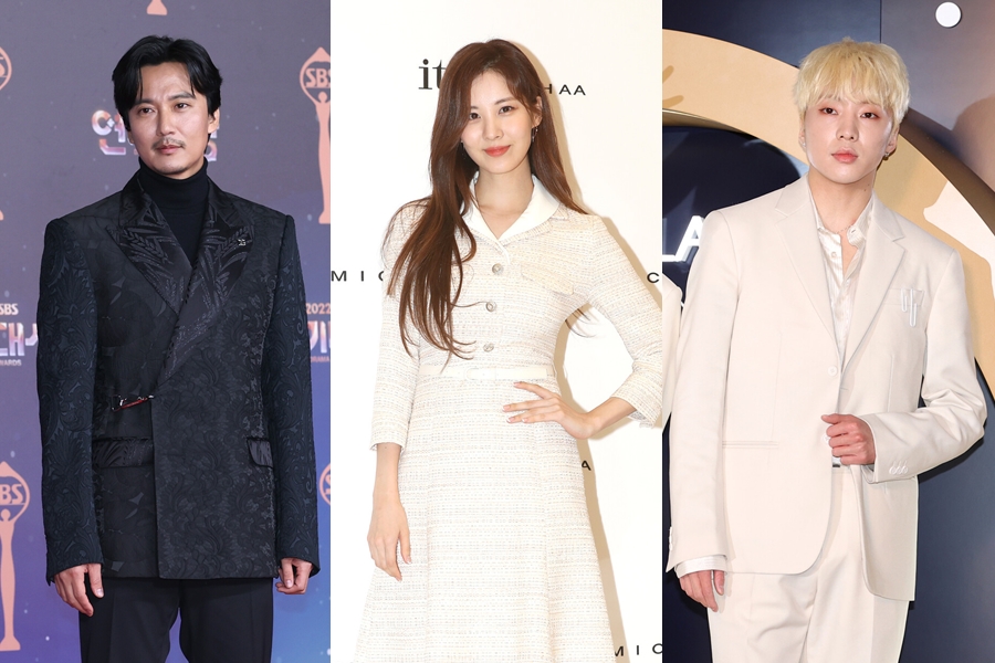 ▲ 김남길, 서현, 강승윤(왼쪽부터).  ⓒ스포티비뉴스DB,  ⓒ곽혜미 기자