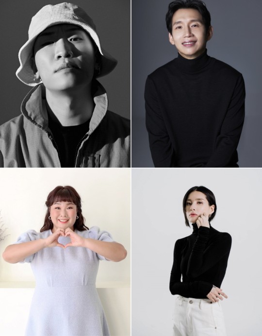 ▲ 개코, 봉태규, 모니카, 김민경(왼쪽 위부터 시계방향으로). 제공| 각 소속사