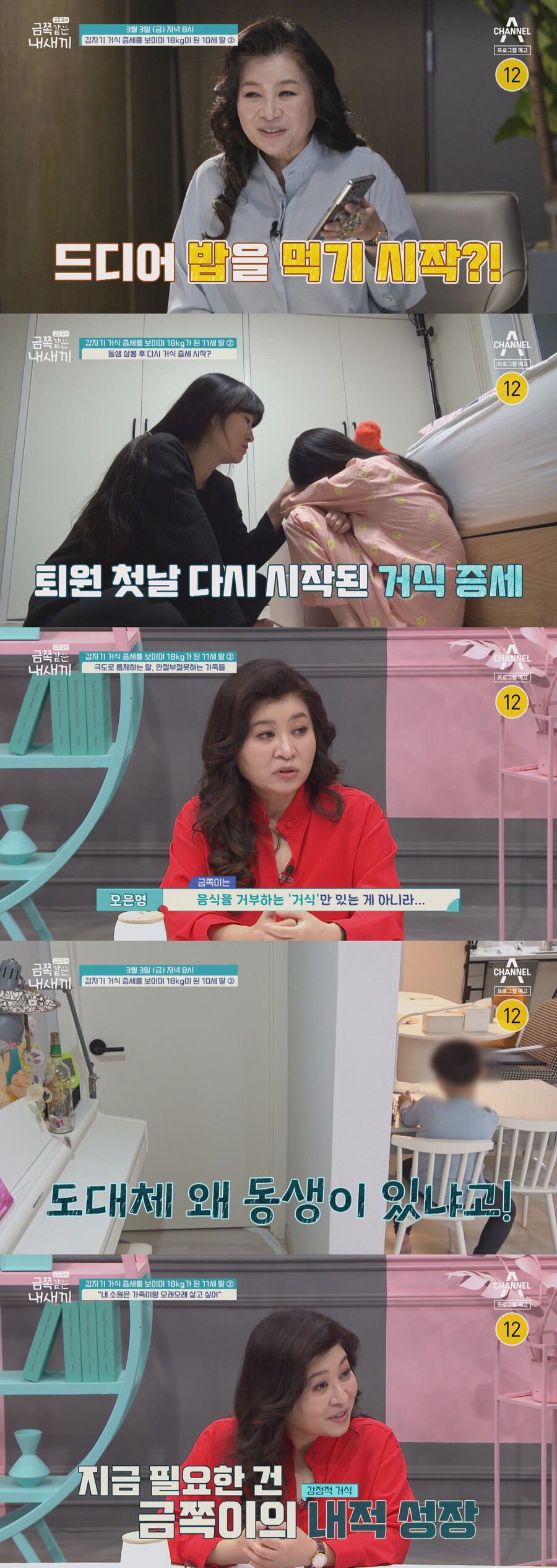 11세 거식증 금쪽이, 한 달 만에 만난 동생에 싸늘 "도대체 왜 있는 거야"('금쪽같은 내 새끼')