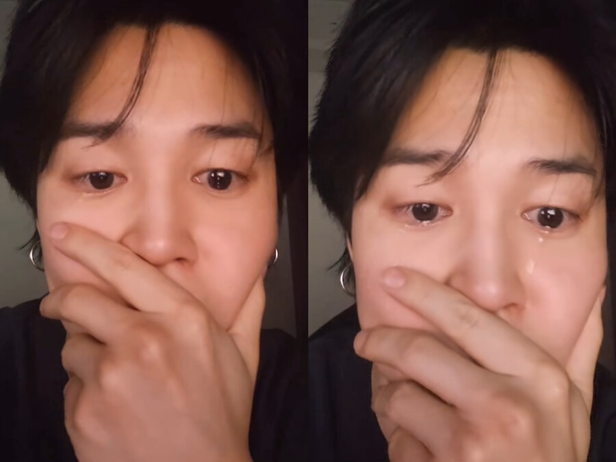 BTS 지민, 입틀막+눈물 셀카…무슨 일인가 봤더니