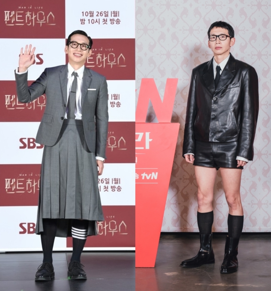 봉태규, 롱치마→가죽 핫팬츠 시선강탈…젠더리스 패션 아이콘[이슈S]