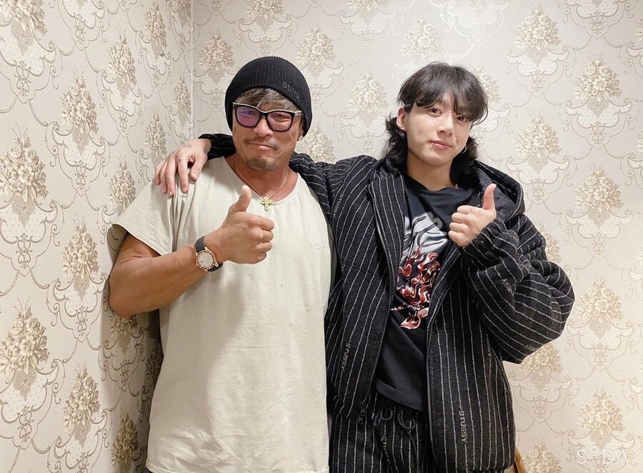 ▲ 추성훈(왼쪽), 정국. 출처ㅣ추성훈 SNS