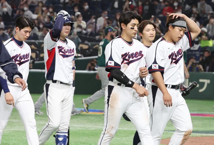 ▲ WBC 호주전에서 7-8로 역전패한 한국 야구 대표팀 ⓒ연합뉴스