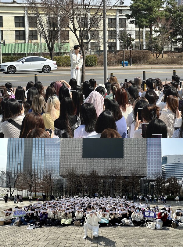 ▲ SF9 주호가 11일 '쇼! 음악중심' 사전 녹화 후 팬미팅을 열었다. 제공|FNC엔터테인먼트