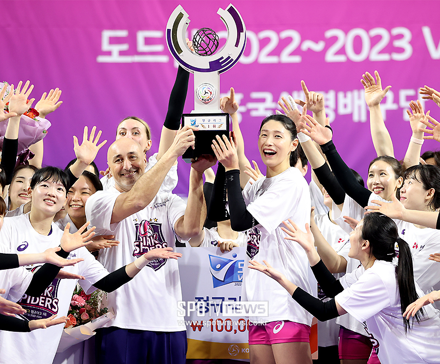 ▲ 아본단자 감독 김연경 ⓒ곽혜미 기자