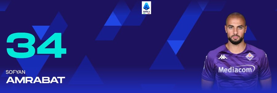 ▲ 토트넘 홋스퍼와 FC바르셀로나가 노리는 피오렌티나 미드필더 소피앙 암라바트 ⓒ피오렌티나 공식 홈페이지 갈무리