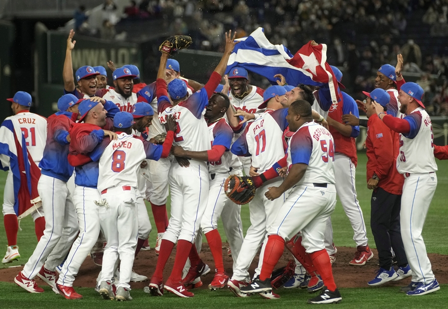 ▲ 쿠바 WBC 대표팀은 지난달 일본 오키나와에 캠프를 차린 뒤 대만에서 본선 1라운드 경기를 치렀다. 일본에서 8강전을 치른 뒤 17일 미국에 도착했다. ⓒ 연합뉴스/EPA