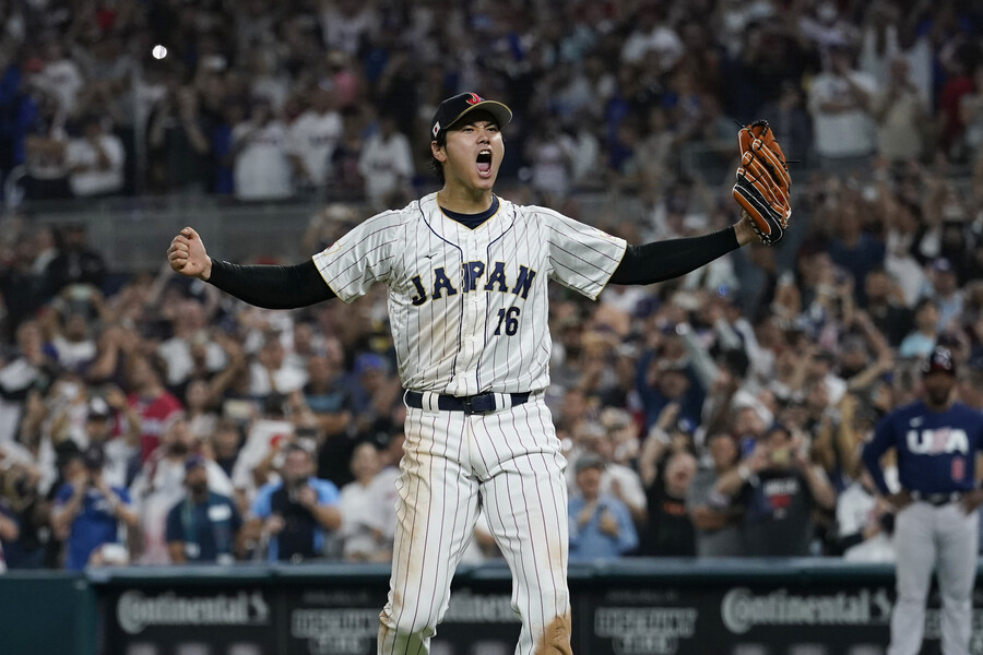 ▲ 영웅적인 활약으로 일본의 WBC 우승을 이끈 오타니 쇼헤이 ⓒ연합뉴스/AP통신