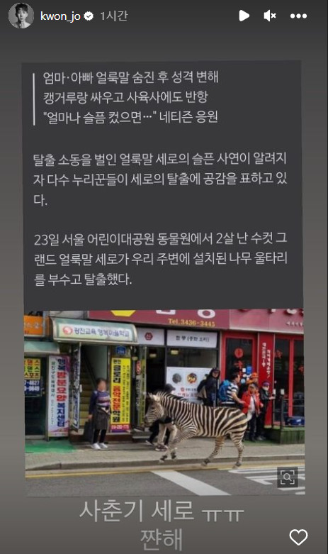 ▲ 조권. 출처ㅣ조권 인스타그램