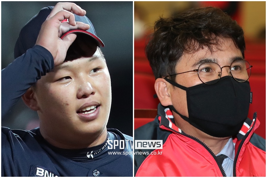 ▲ 서준원(왼쪽)과 장정석 전 단장 ⓒ 곽혜미 기자