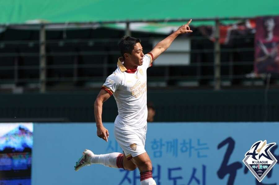 ▲ 포항 스틸러스는 백성동이 동점골을 터뜨렸다. ⓒ한국프로축구연맹