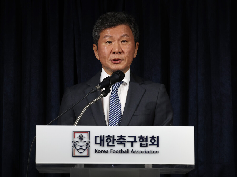 ▲ 정몽규 대한축구협회 회장은 사면안 철회를 두고 "보다 나은 조직으로 다시 서는 계기로 삼겠다"라며 반성 의지를 표현했다. ⓒ연합뉴스