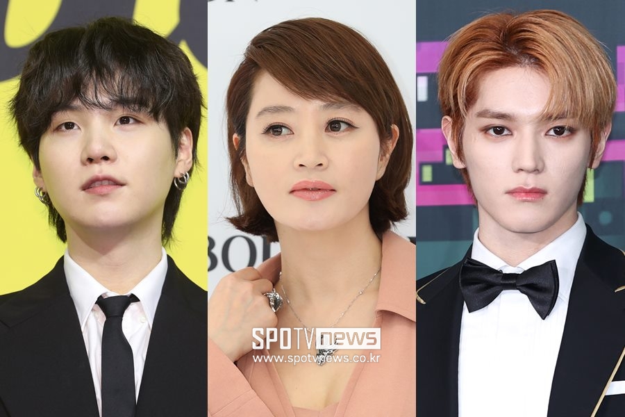 ▲ 방탄소년단 슈가, 김혜슈, NCT 태용(왼쪽부터).  ⓒ스포티비뉴스DB
