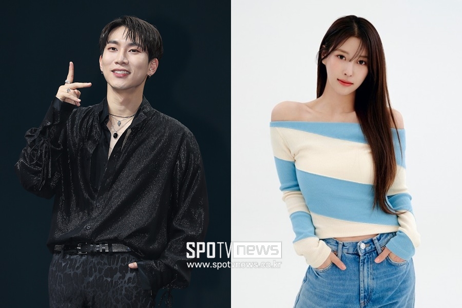 ▲ 비투비 서은광(왼쪽), 이미주.  ⓒ곽혜미 기자, 안테나 제공