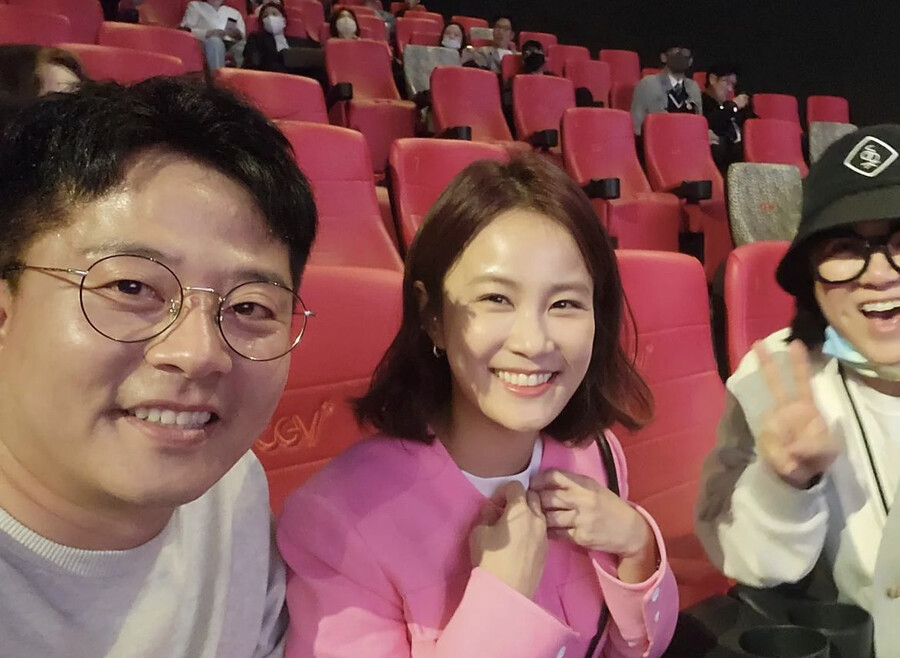 김준호 눈에 ♥김지민만 보이나 봐…김숙 "셋이 찍은 거 맞지?"