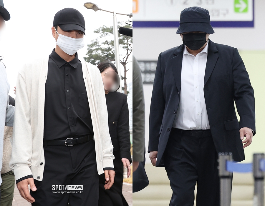 ▲ 6일 법정에 출두한 신혜성(왼쪽) 돈스파이크.  ⓒ곽혜미 기자 ⓒ연합뉴스