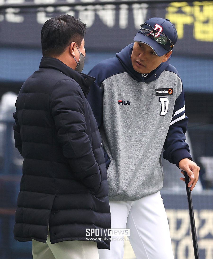 ▲ 김태형 해설위원 이승엽 감독 ⓒ곽혜미 기자