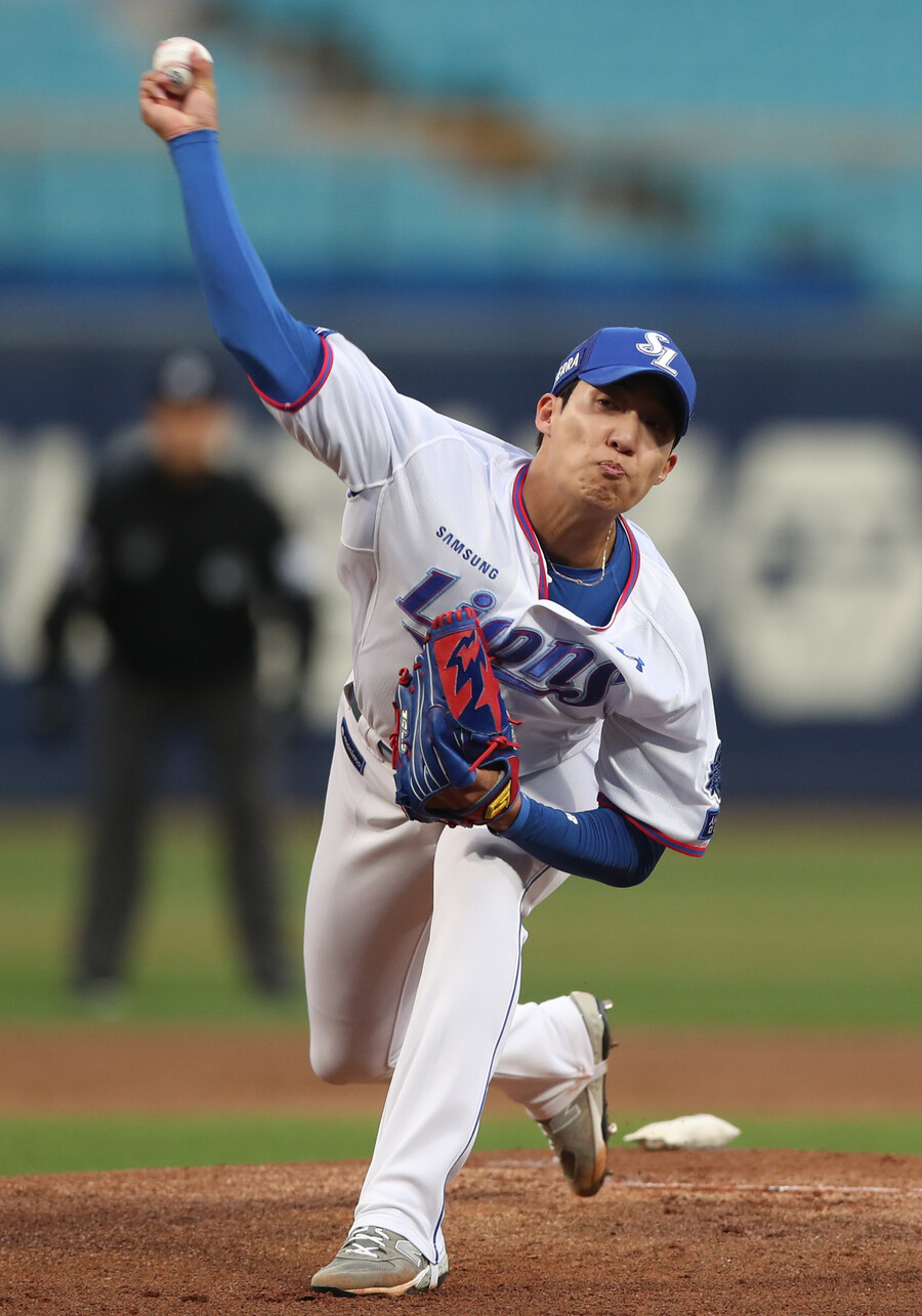 ▲삼성 라이온즈 원태인.  ⓒ연합뉴스