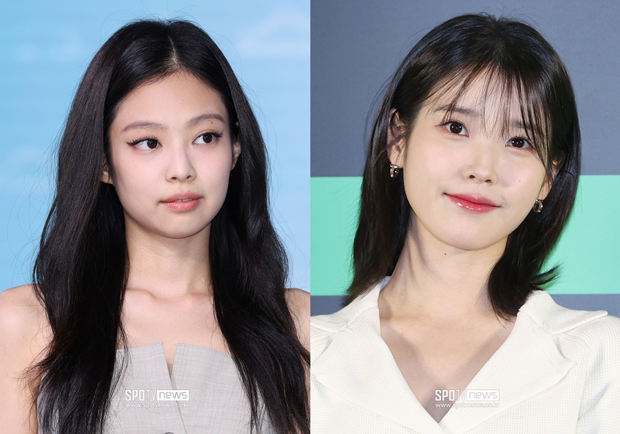 ▲ 제니(왼쪽), 아이유. ⓒ곽혜미 기자