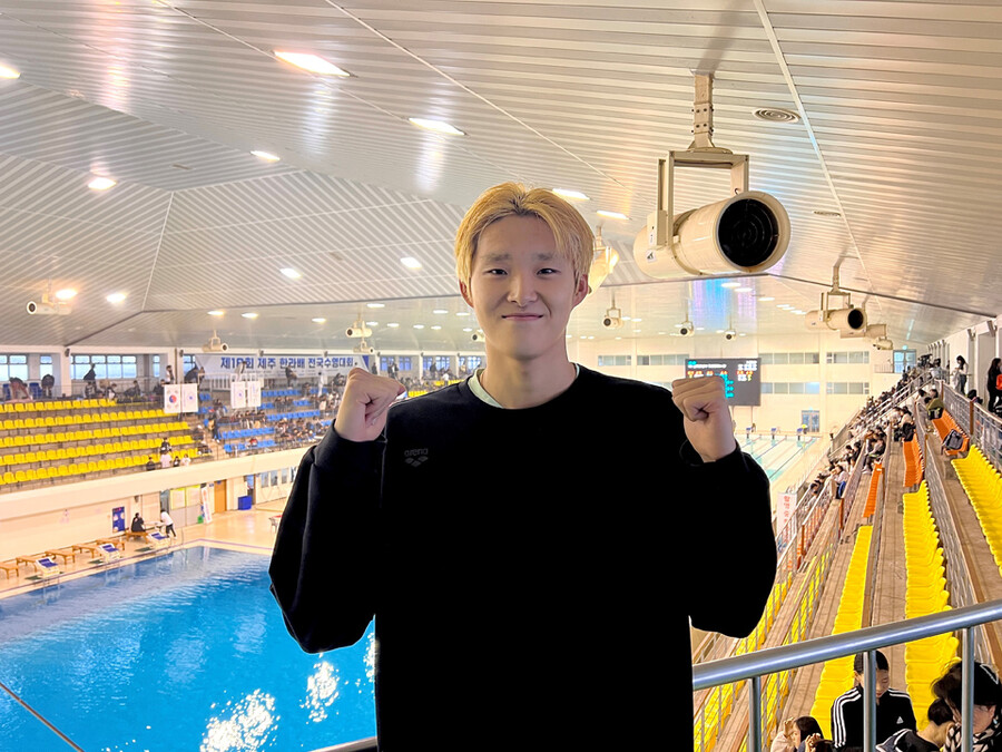 ▲ 김우민 ⓒ올댓스포츠
