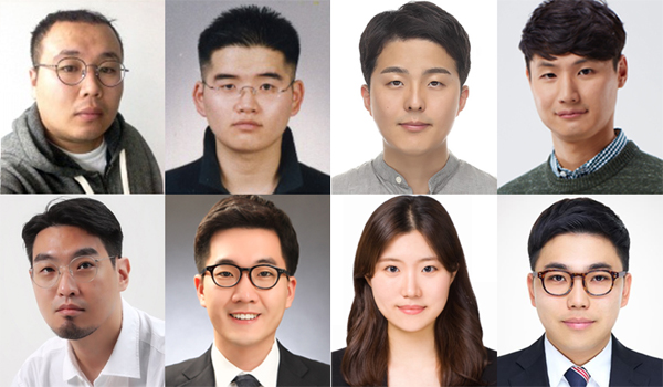 ▲ 2023년 1분기 체육기자상 수상자들. 왼쪽부터 시계 방향으로 중앙일보 피주영 기자, OSEN 손찬익 기자, 스포츠서울 김용일 기자, 스포츠서울 정다워 기자, 스포츠서울 박준범 기자, 스포츠서울 강예진 기자, KBS 이준희 기자, 스포티비뉴스 신원철 기자. ⓒ한국체육기자연맹