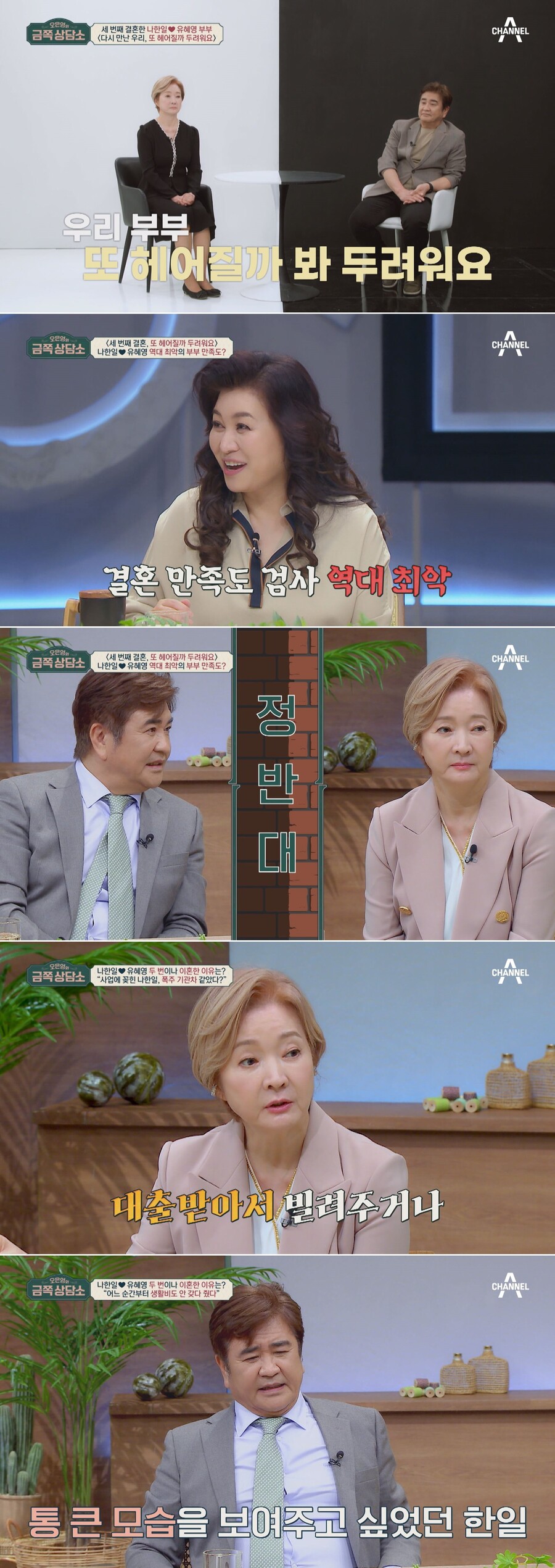 '세 번 결혼' 나한일♥유혜영 "또 헤어질까 두려워"→오은영 "역대 최악"('금쪽상담소')