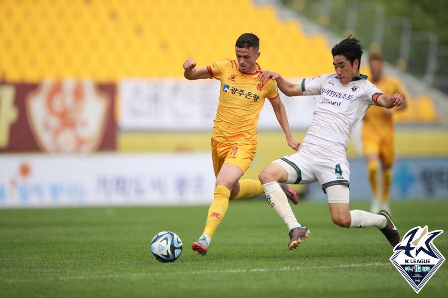 ▲ 0-0으로 끝난 광주FC와 강원FC의 경기. ⓒ한국프로축구연맹