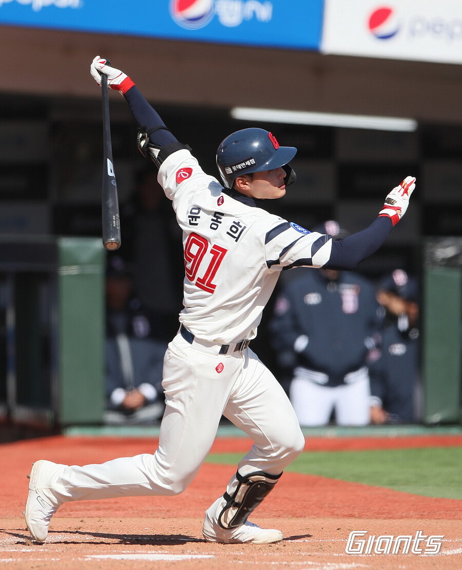 ▲ 롯데 2년차 유망주 윤동희 ⓒ롯데 자이언츠
