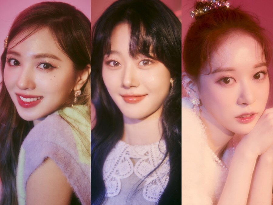 ▲ (왼쪽부터)체리블렛 지원, 채린, 보라. 제공|FNC엔터테인먼트