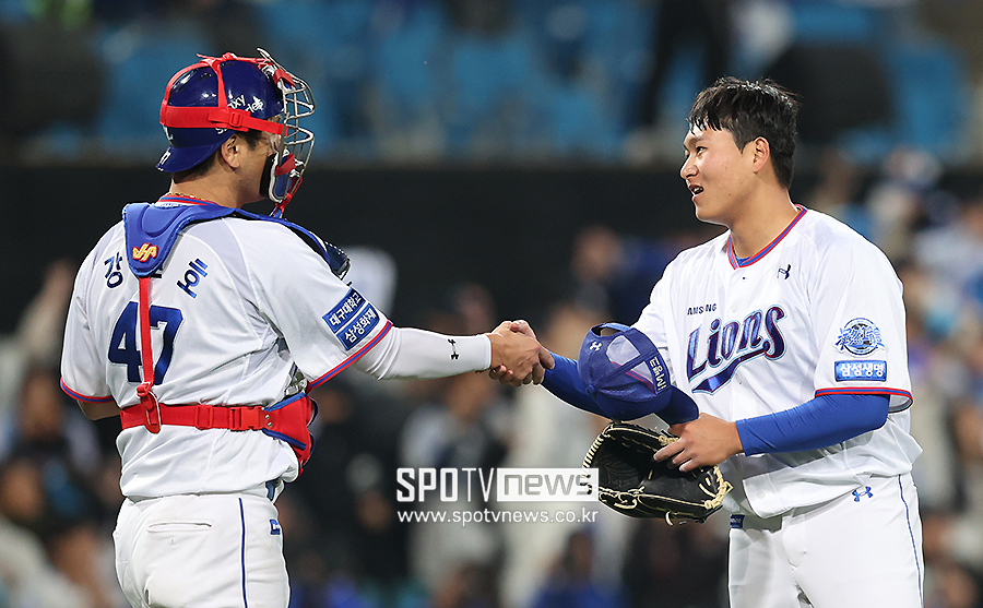 ▲ 이승현 강민호 ⓒ곽혜미 기자