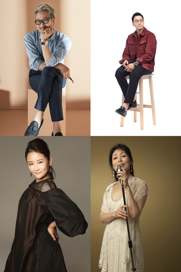 ▲ '쇼퀸' 심사위원을 맡은 김종진 더원 정훈희 박선주(왼쪽 위부터 시계방향). 제공|각 소속사