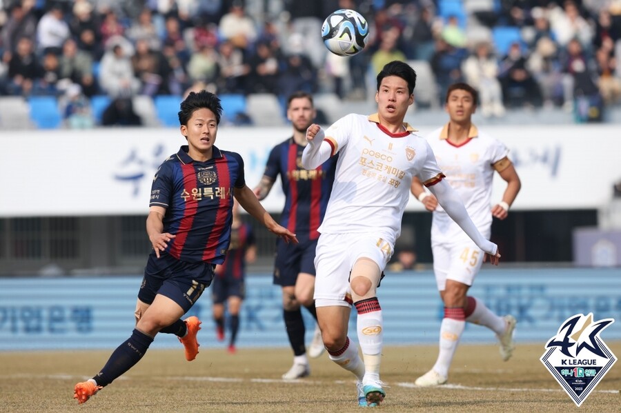 ▲ 올 시즌에도 수원FC 돌격대장 역할을 톡톡히 해내고 있는 이승우. ⓒ한국프로축구연맹