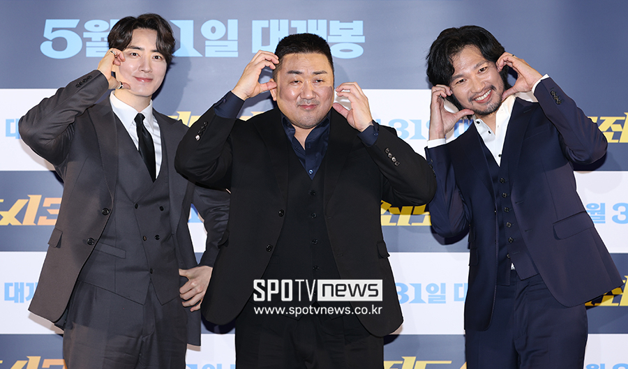 ▲ 이준혁 마동석 아오키 무네타카 ⓒ곽혜미 기자