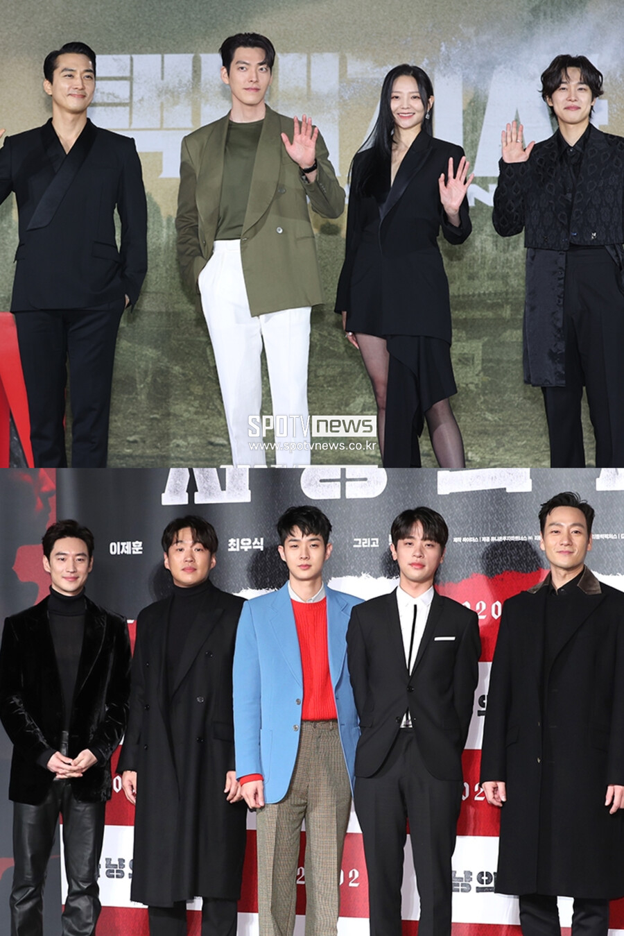 ▲ '택배기사'(위), '사냥의 시간' 제작 발표회. ⓒ곽혜미 기자