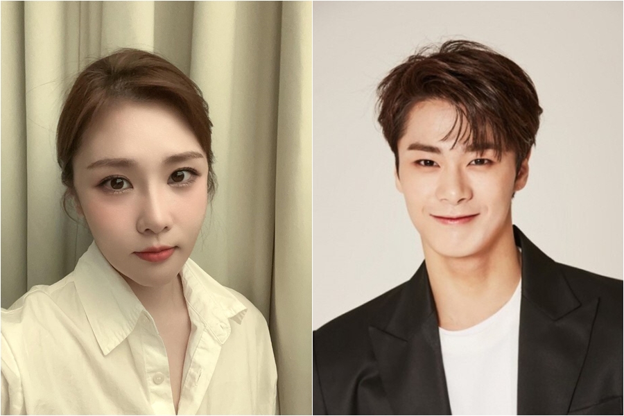 ▲ 고 해수(왼쪽)와 고 문빈. 출처|해수 인스타그램, 판타지오