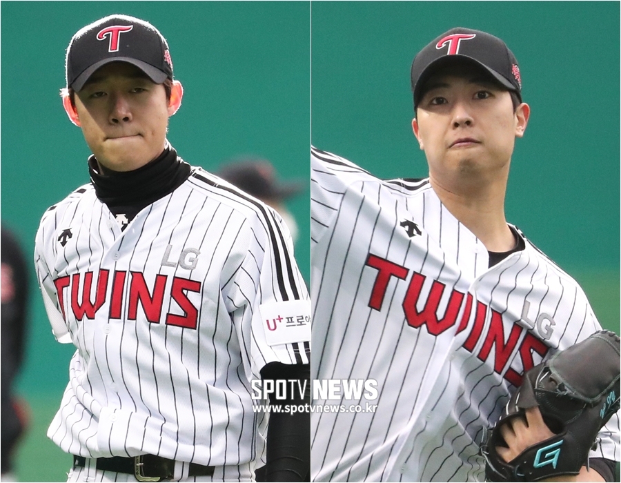 ▲ LG 이상규(왼쪽)와 이정용. ⓒ 곽혜미 기자