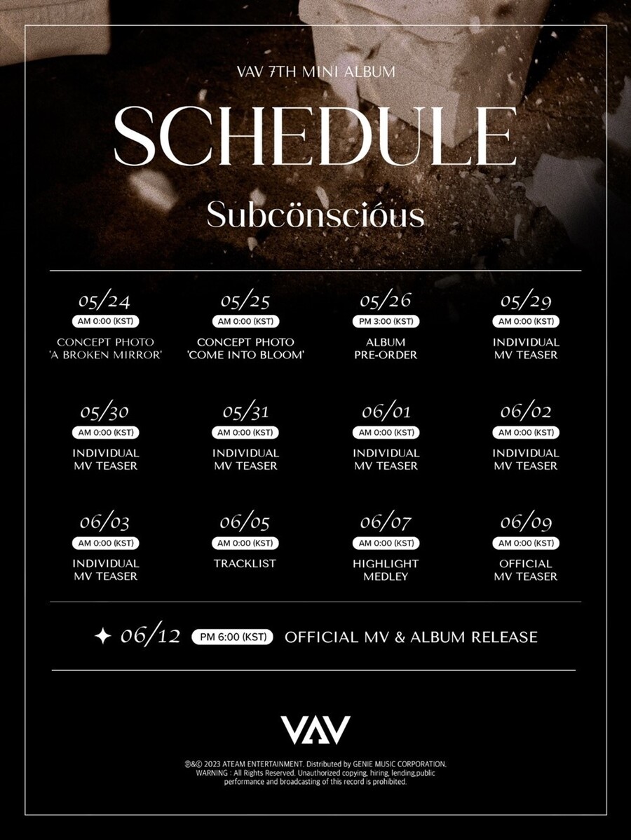 군백기 마친 VAV, 새 미니앨범으로 내달 12일 컴백