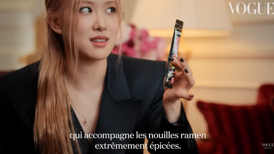 ▲ 블랙핑크 로제. 출처ㅣ보그 프랑스 유튜브 영상 캡처