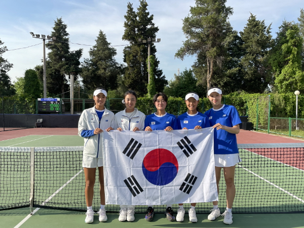 ▲ 한국 여자 테니스 대표팀 ⓒ대한테니스협회