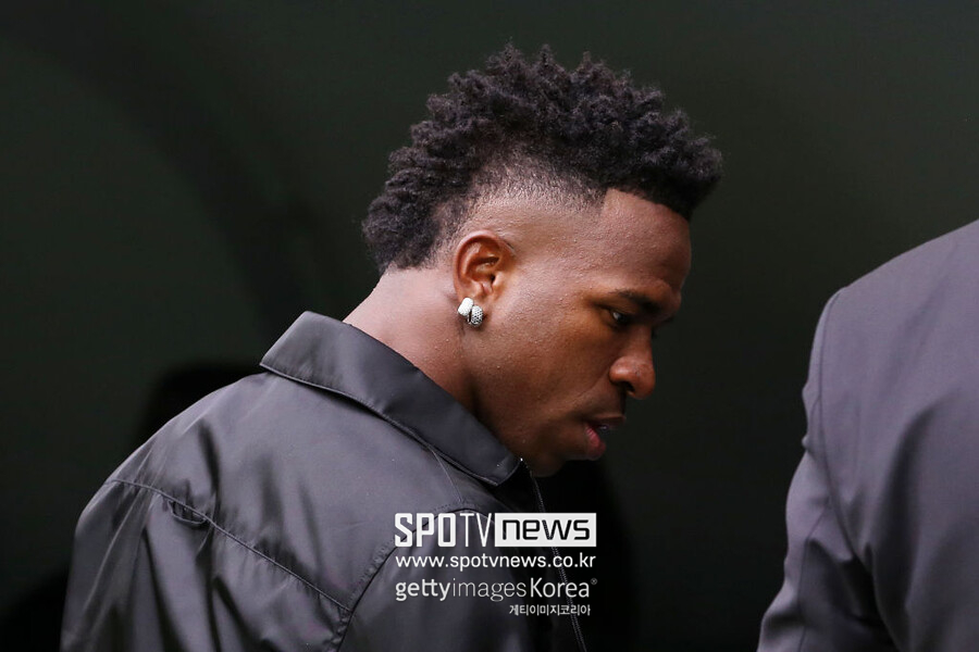 ▲ 경기 명단에서는 제외됐지만 레알 홈 경기장을 찾은 비니시우스.